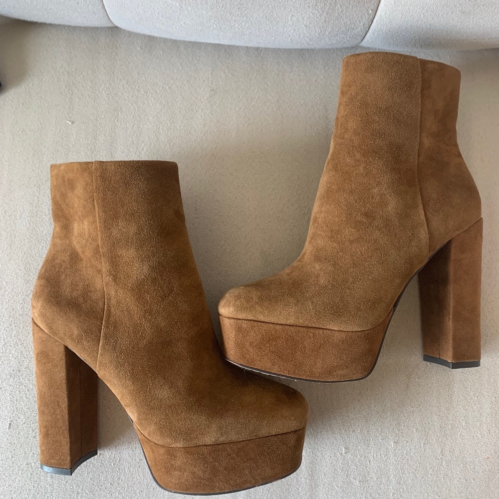 Vince Camuto Camel High Heeled Ankle Boots